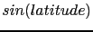 $sin(latitude)$