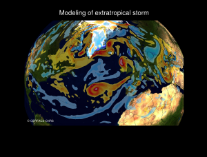 Simulated extratropical storm